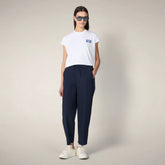 White with Roma print